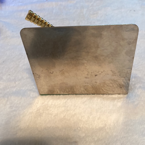 Tennis Rack napkin Holder All gold colored Made in Taiwan R.O.C. 4” wide 4” tall - Picture 3 of 5